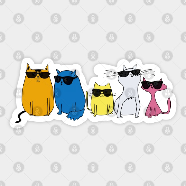 Cool Cats with Sunglasses Sticker by SandraKC